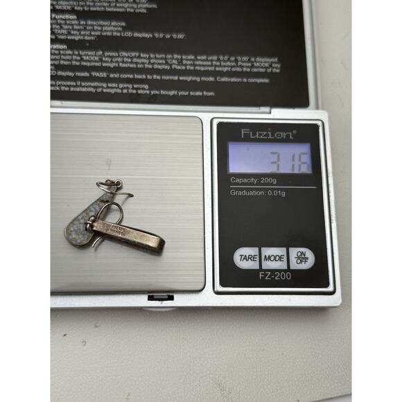 ATI Sterling Silver Pierced Hook Earrings Resin Blue Flowers - Picture 9 of 11